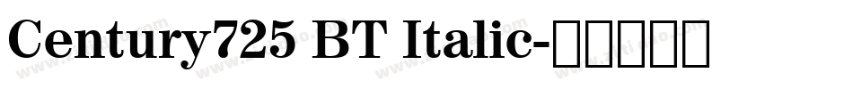 Century725 BT Italic字体转换